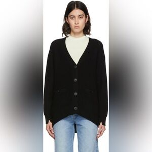 RAG & BONE Black 100% Cashmere Long Cardigan XL